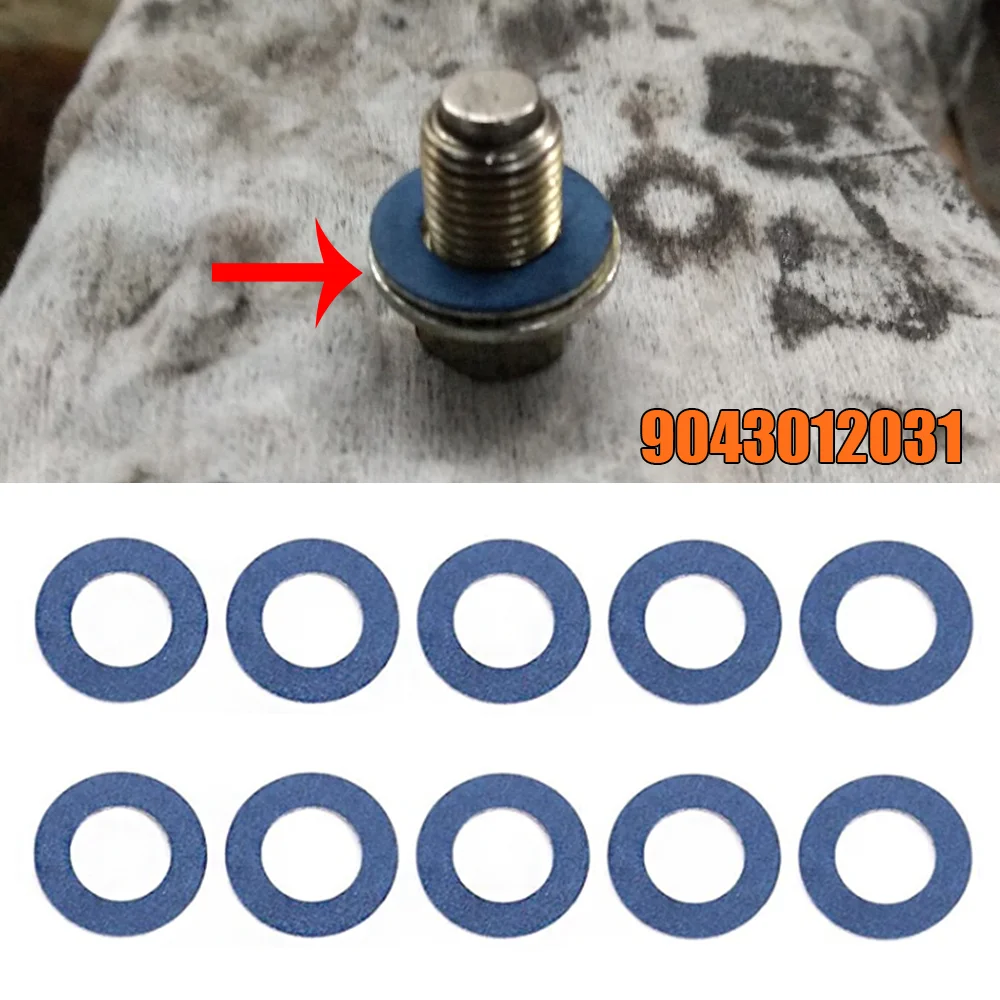 Junta de tapón de sumidero de drenaje de aceite de rosca de coche, anillo de arandela para Toyota 4runner Alphard Auris Avensis Caldina Corolla Crown 9043012031, 10 unidades