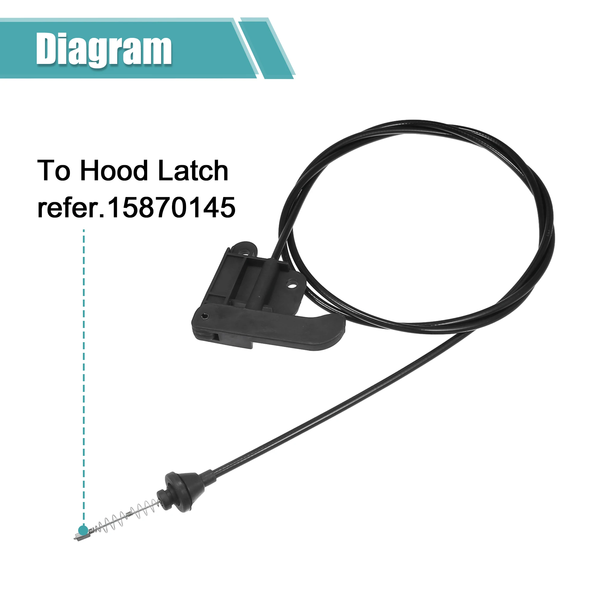 Cable de liberación pestillo del capó UXCELL – Chevrolet Blazer - imagen 2