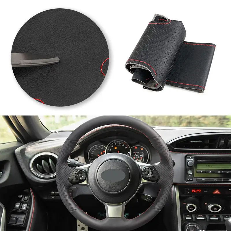 Funda de volante de microfibra cosida a mano – Toyota 86/Subaru BRZ