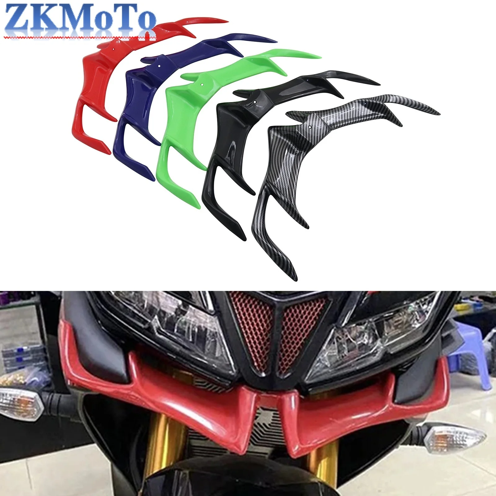 Alerón delantero para Bajaj Pulsar RS 200 y Yamaha YZF-R15 V3