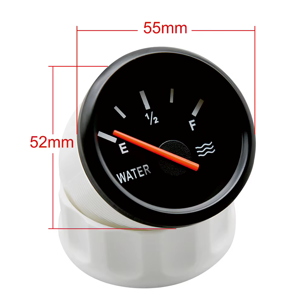 Indicador de nivel de agua 52 mm 0-190 Ω con sensor marine - imagen 3