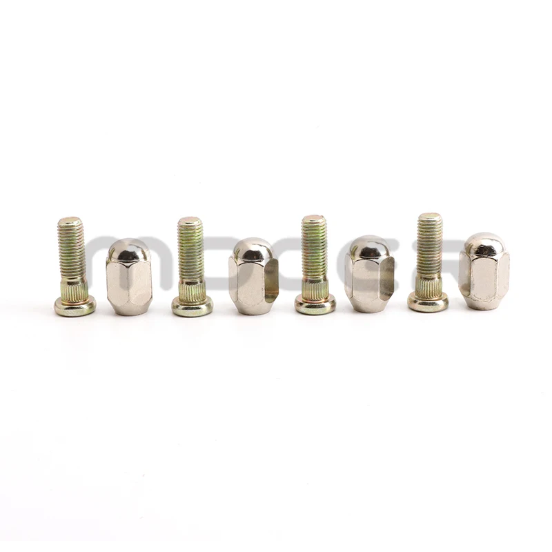 4 Unidades de Tuercas de Rueda Cromadas M10x1,25 para ATV y UTV