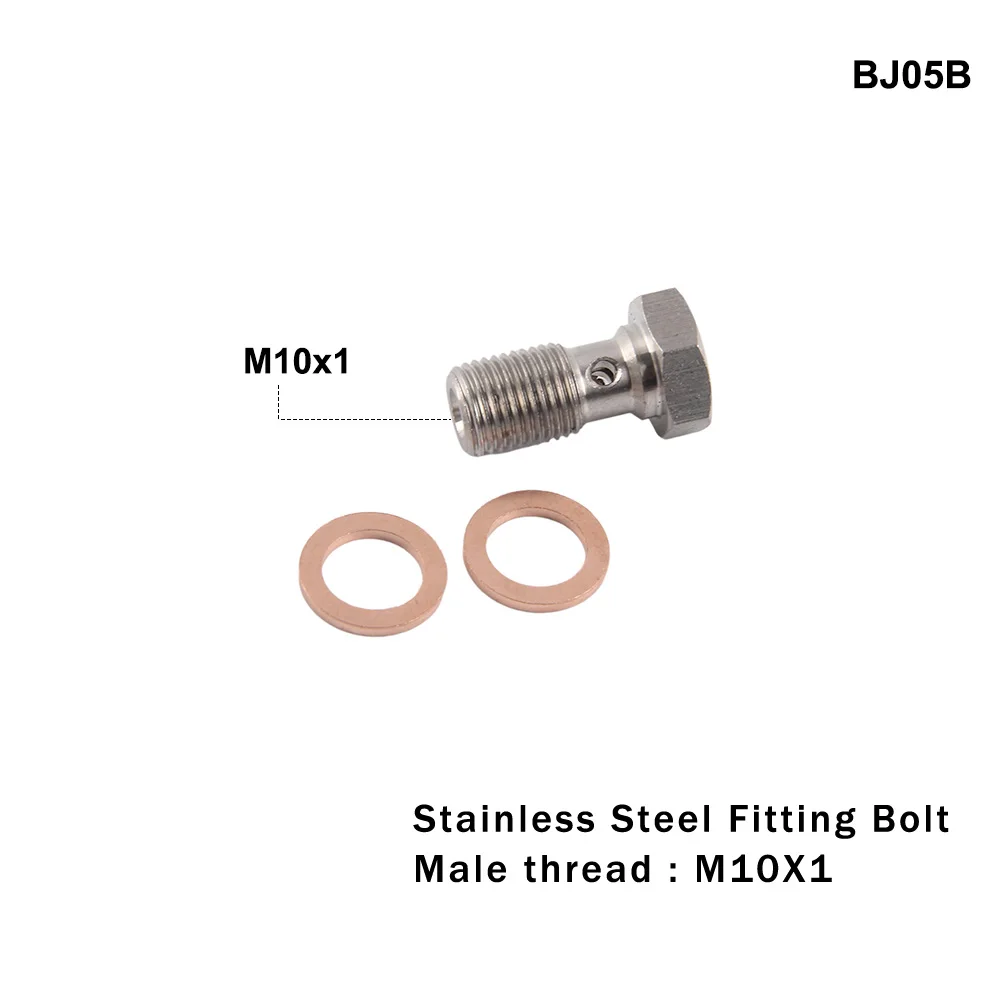 Racor banjo M10x1 inoxidable para latiguillo de freno de moto - imagen 3