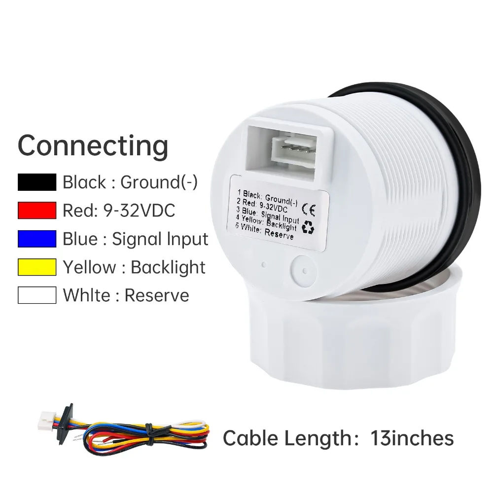 Medidor de nivel de combustible 52 mm 12/24 V para coche y barco - imagen 4