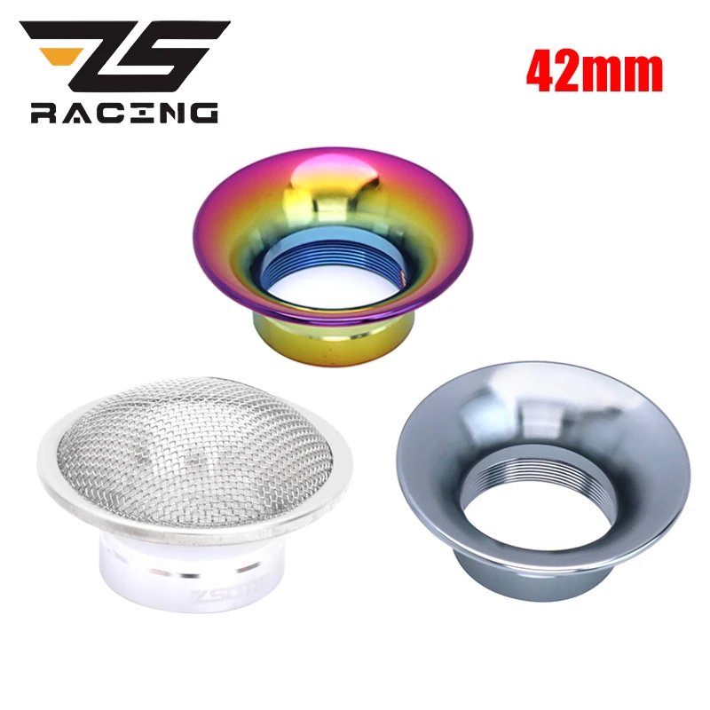 ZS Racing-filtro de aire de carburador para motocicleta, 42mm, copa de viento, bocina de viento, copa de bocina de viento para PHBH AS BD BS RD RS