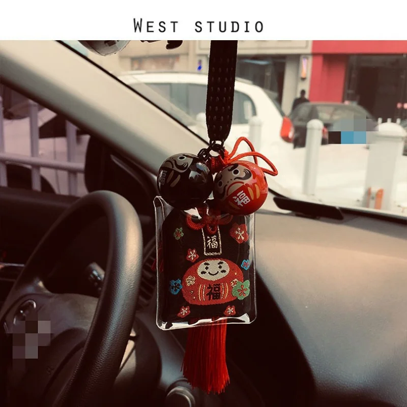 Llavero JDM suerte con campana y gato fortuna para coche - imagen 3