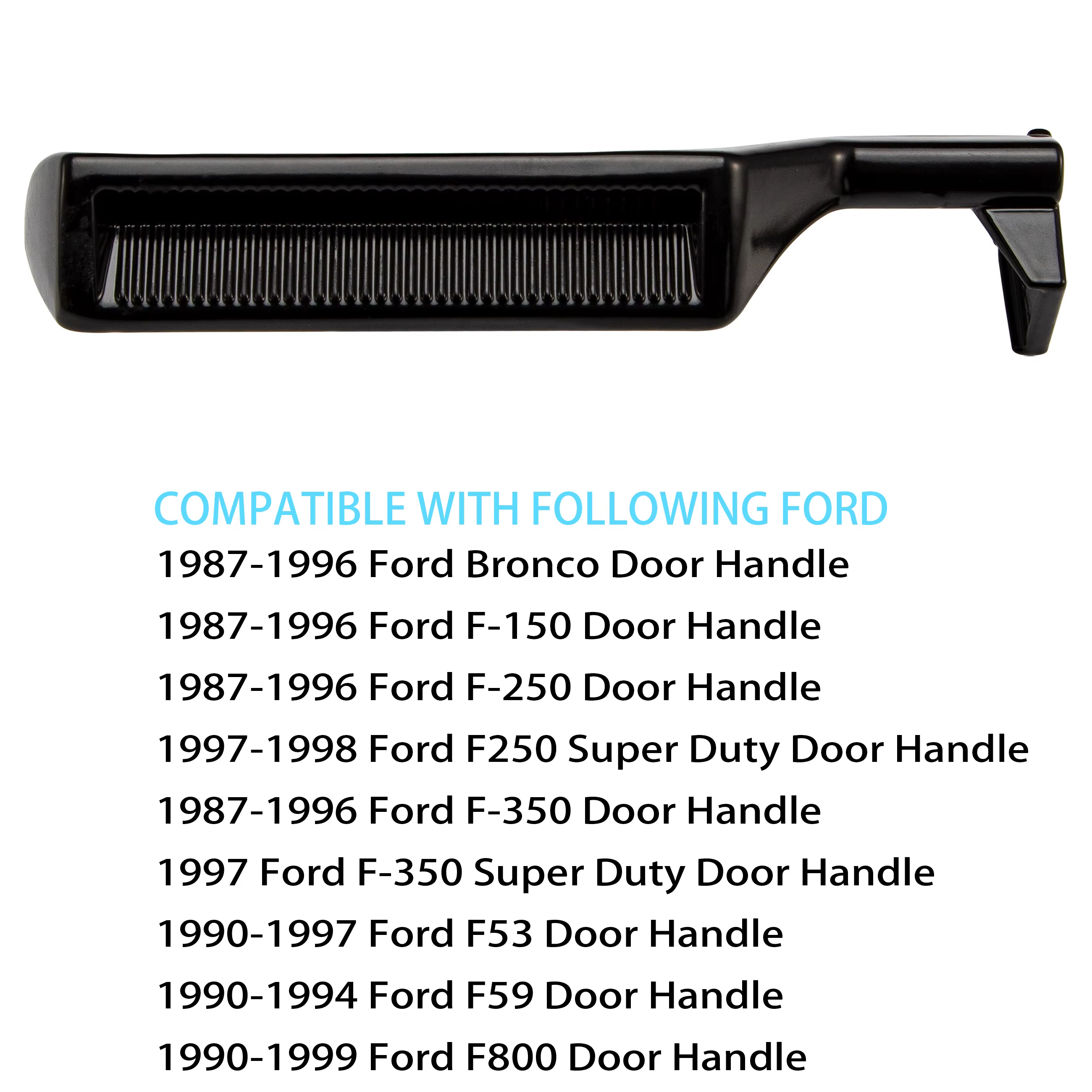 Manillas interiores metálicas de puerta para Ford F-100, F-150 y F-250 - imagen 2