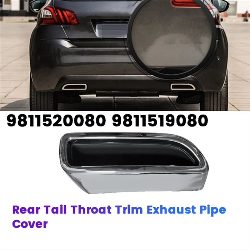 Embellecedor escape derecho Peugeot 308S 2015-2020 soporte trasero