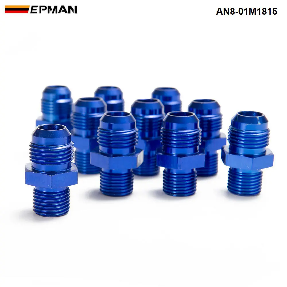 10 unids/lote AN8 - M18 * 1,5 adaptador de montaje de rosca de tubo recto para enfriador de aceite línea de combustible/manguera de aceite AN8-01M1815 - imagen 2