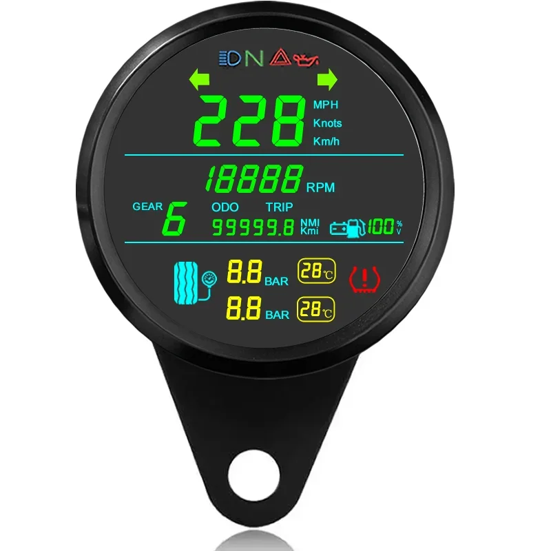 Pantalla LCD y funciones del cuadro para moto