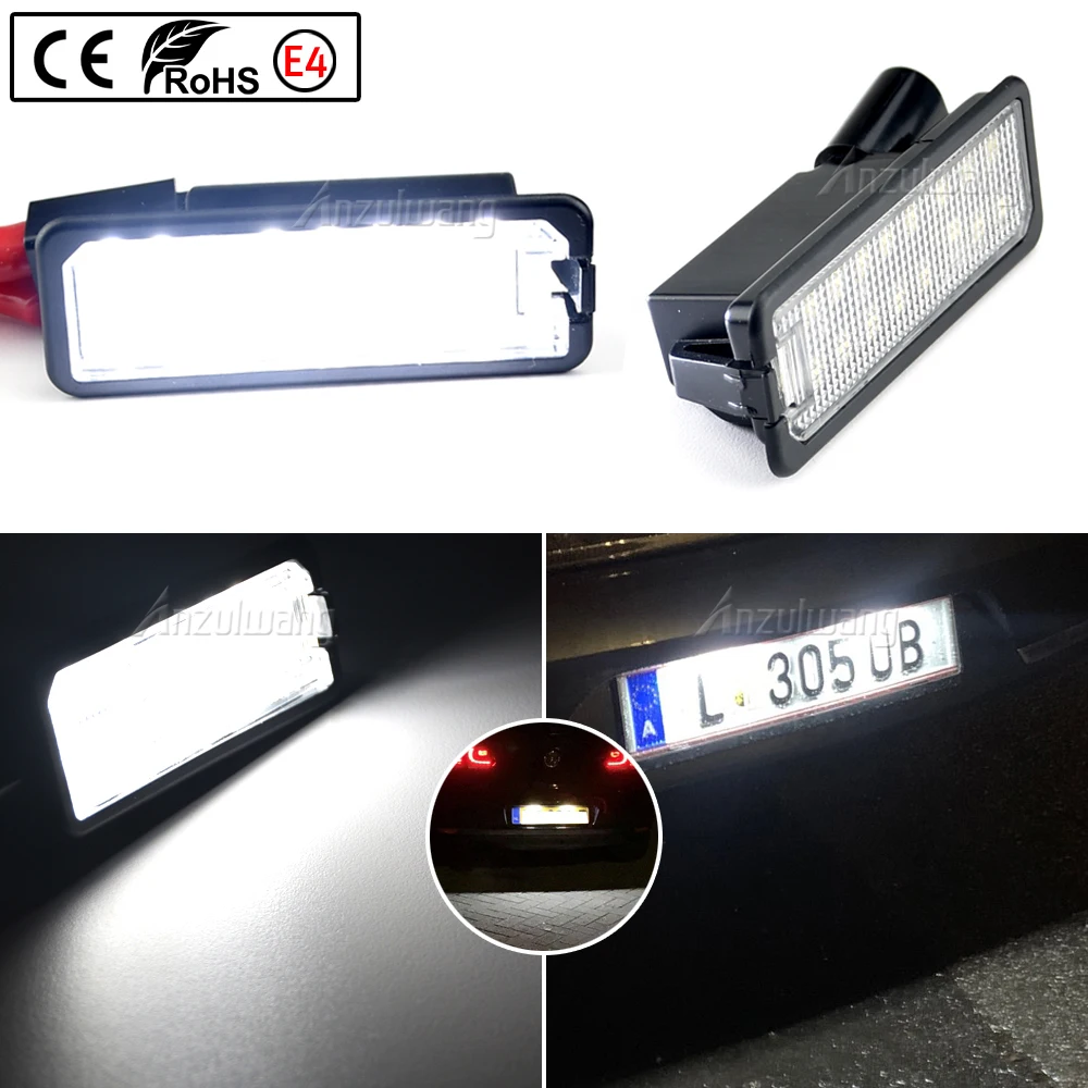 Luces LED para matrícula VW Golf 4-7, Passat B6, Lupo y Polo