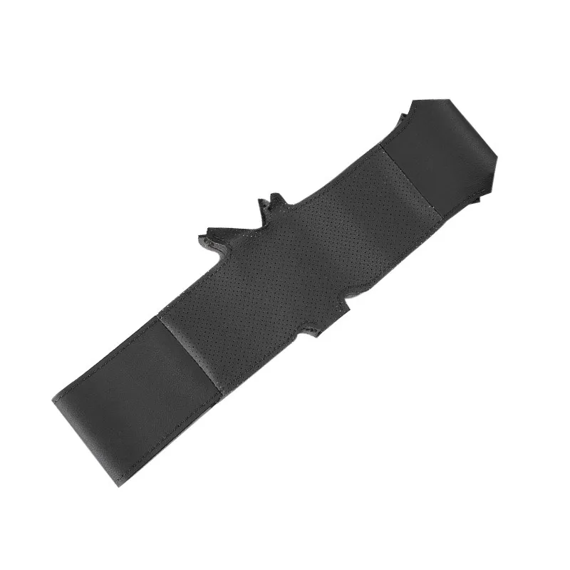 Funda de volante cosida a mano cuero microfibra perforado VW Golf 6 - imagen 2
