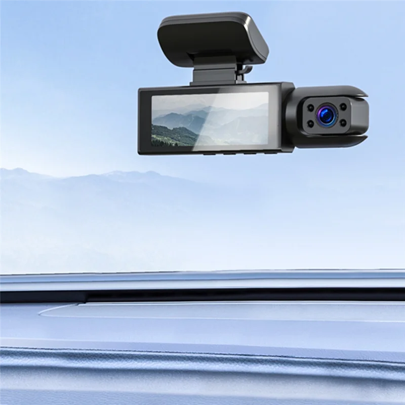 Dashcam dual coche visión nocturna IR detección movimiento - imagen 2