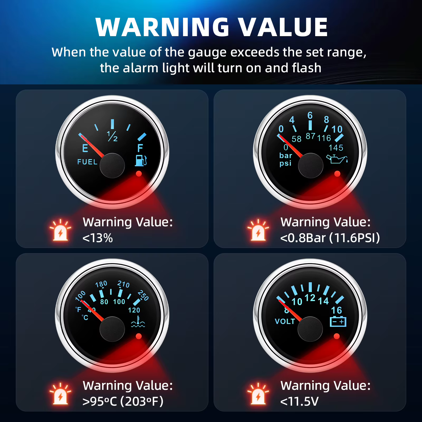Kit de relojes marinos con velocímetro GPS y tacómetro - imagen 5