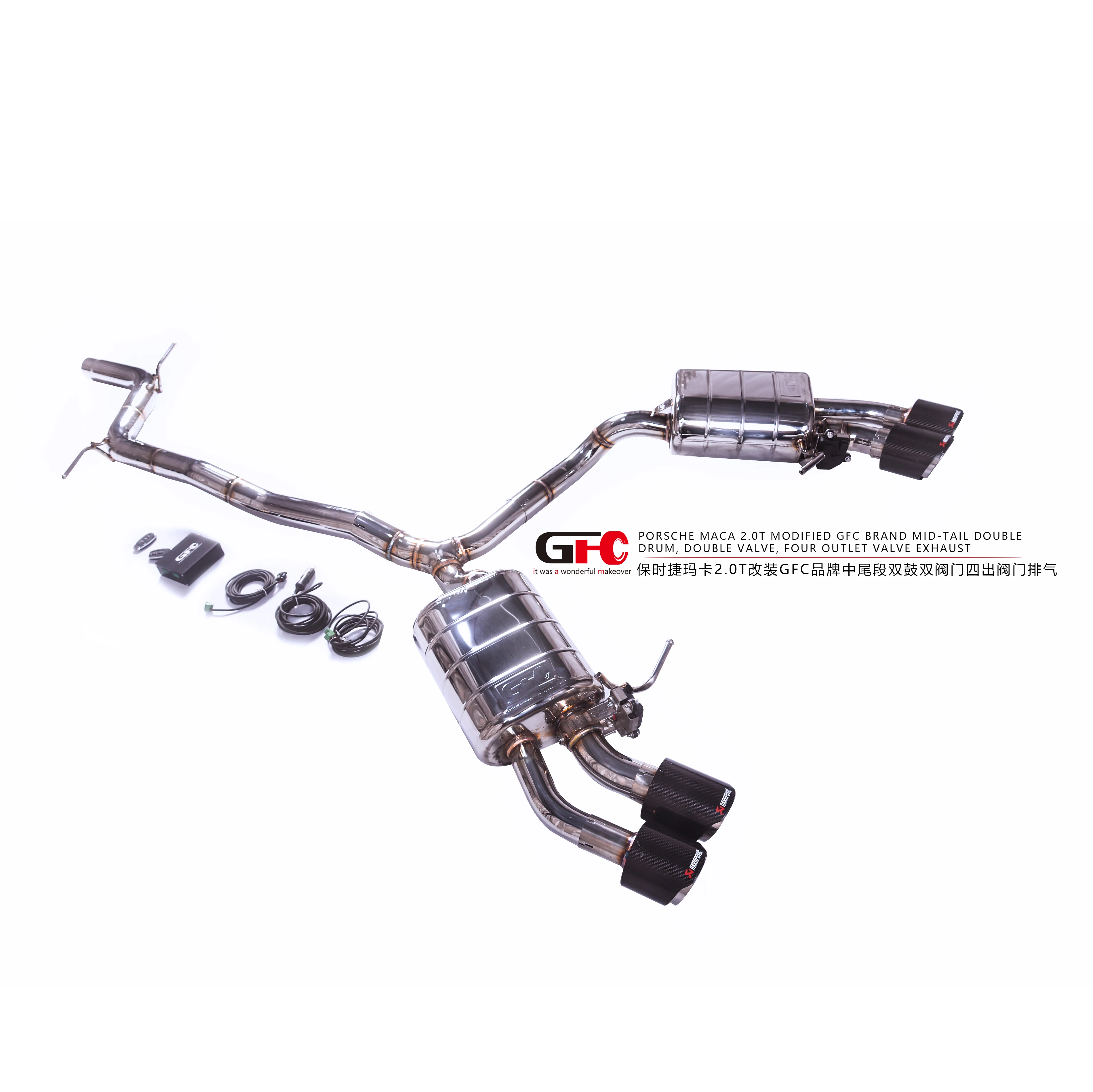 GFC Silenciador de escape trasero Porsche Macan 2.0T inox - imagen 5