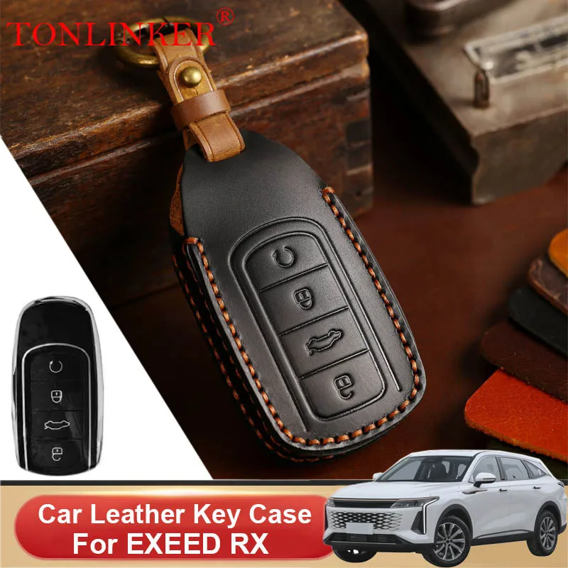 Funda de cuero TONLINKER para llave Chery EXEED RX SUV 2023