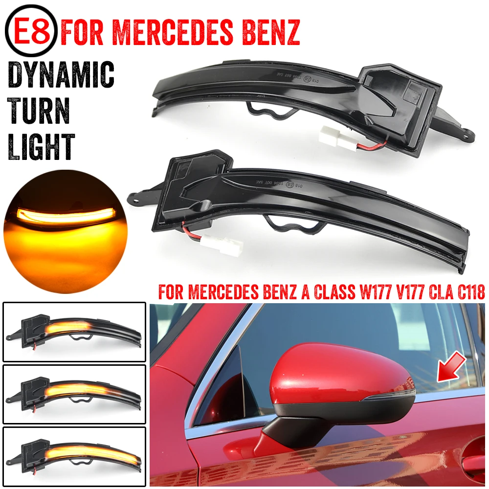 Intermitente LED dinámico espejo lateral Mercedes Clase A W177 A200 - imagen 2