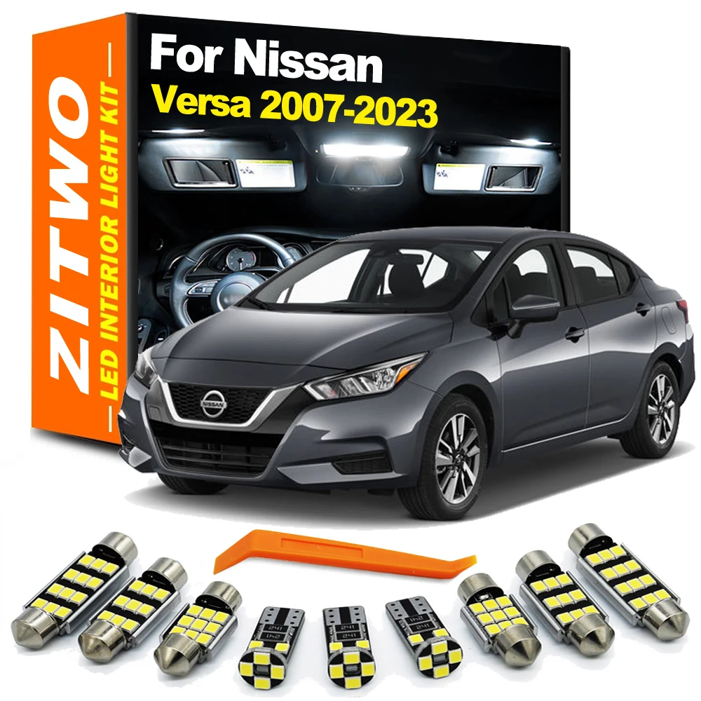 ZITWO Kit de luces LED de matrícula e interior para Nissan Versa