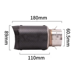 Silencioso universal de 60 mm de fibra de carbono con DB killer