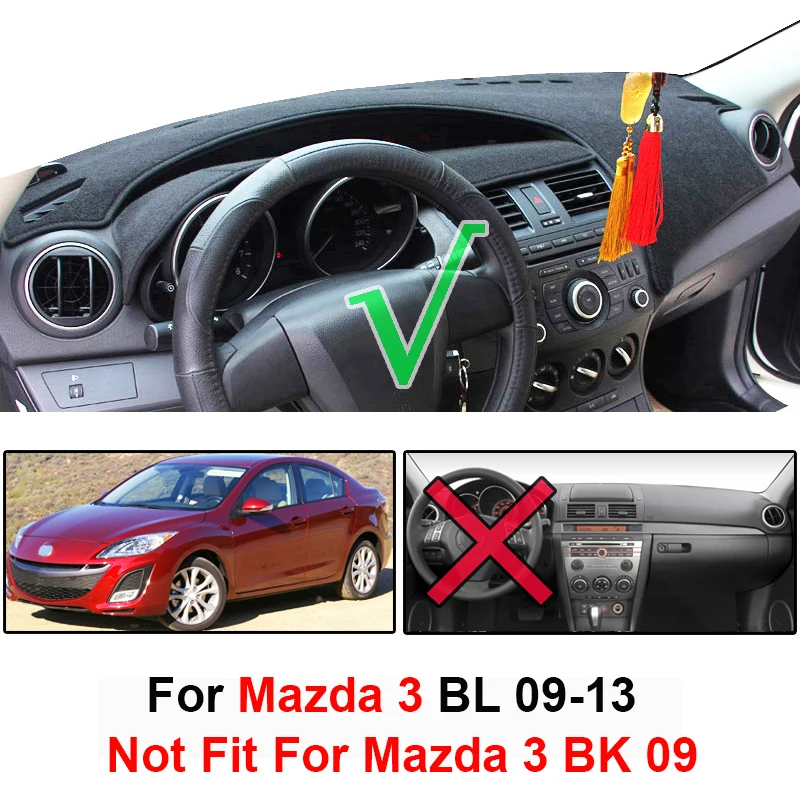 Xukey Cubierta de salpicadero Mazda 3 BL 2009-2013 antideslizante - imagen 2