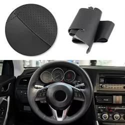 Funda volante Mazda cuero trenzado negro cosido a mano