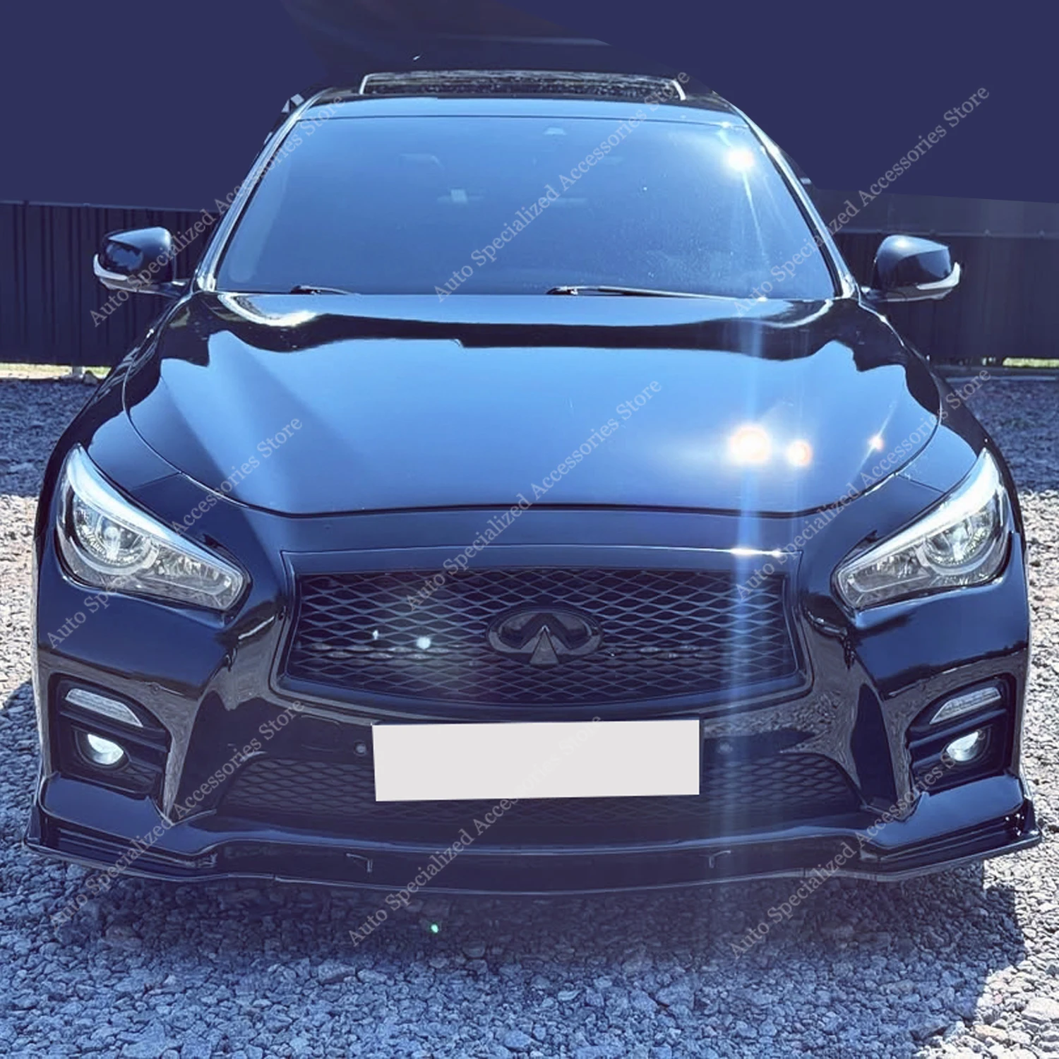 Difusor divisor frontal negro brillante Infiniti Q50 V37 Sport 2013-2016 - imagen 2