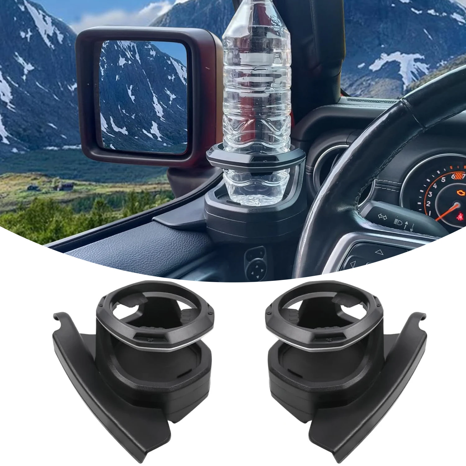 Portavasos Jeep Wrangler JL delantera para bebidas 2018-2023