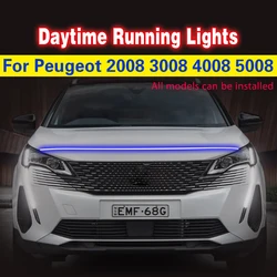 Intermitente LED DRL flexible impermeable para Peugeot 2008, 3008, 4008, 5008