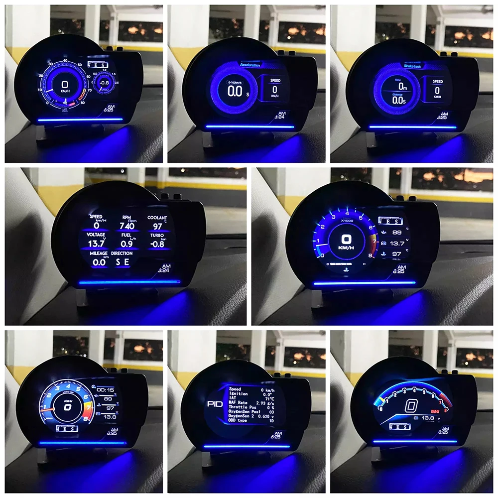 Pantalla HUD OBD2 A500 para coche con RPM y temperatura de aceite y agua - imagen 4