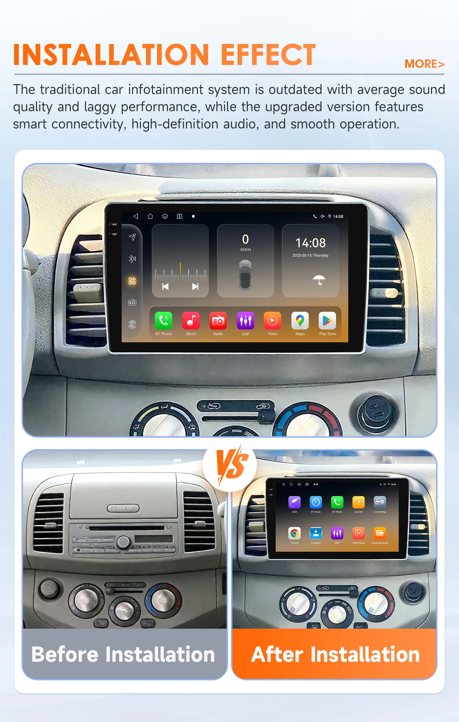 Qualcomm 8Core Android 14 Radio de coche para Nissan March Micra K12 2002 - 2010 inalámbrico CarPlay Android Auto 4G BT5.4 GPS DSP 360Cam - imagen 2
