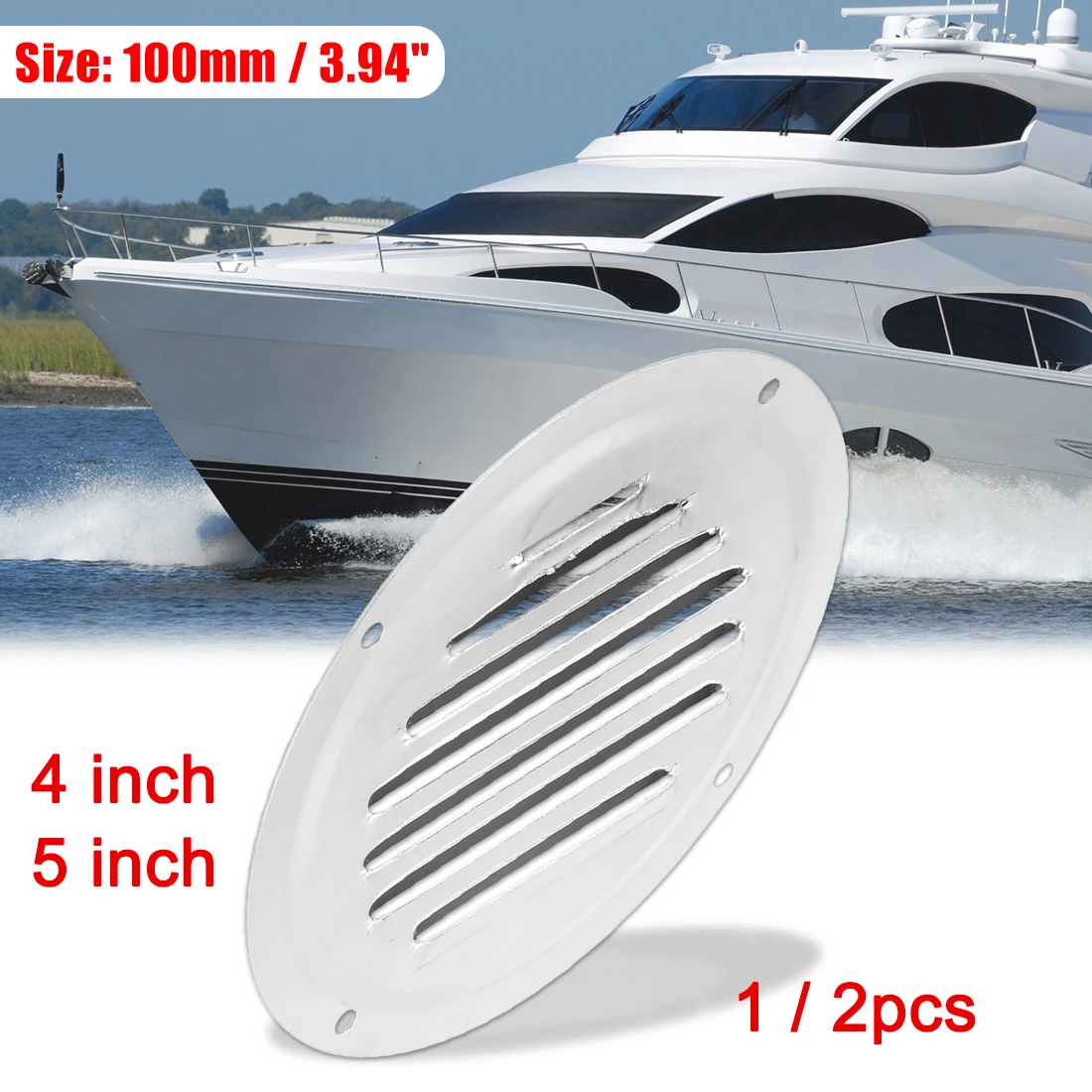 X Autohaux Rejilla de ventilación marina con cubierta y lamas