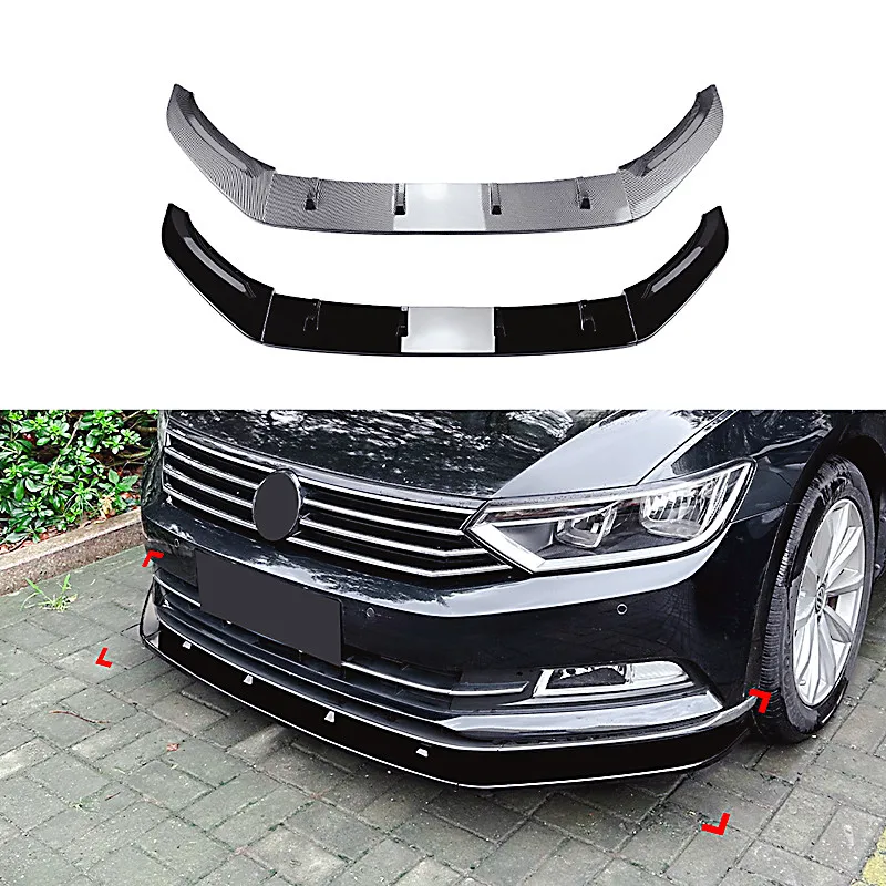 Kit splitter frontal con alerón divisor para VW Passat B8 2016-2019 - imagen 2