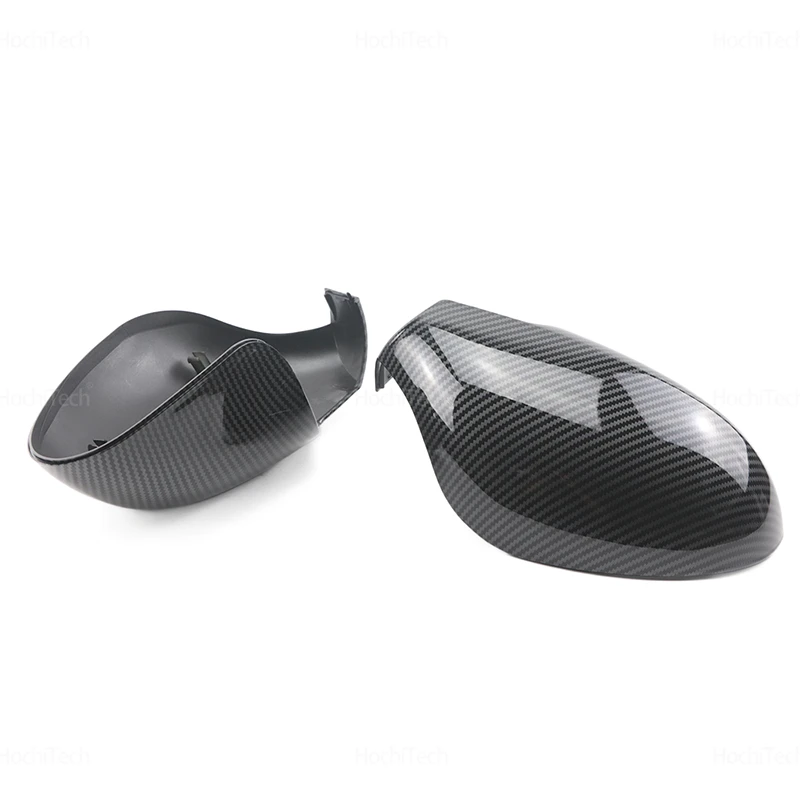 Juego fundas espejo Seat Ibiza 6L 2002-2008 carbono y negro brillo