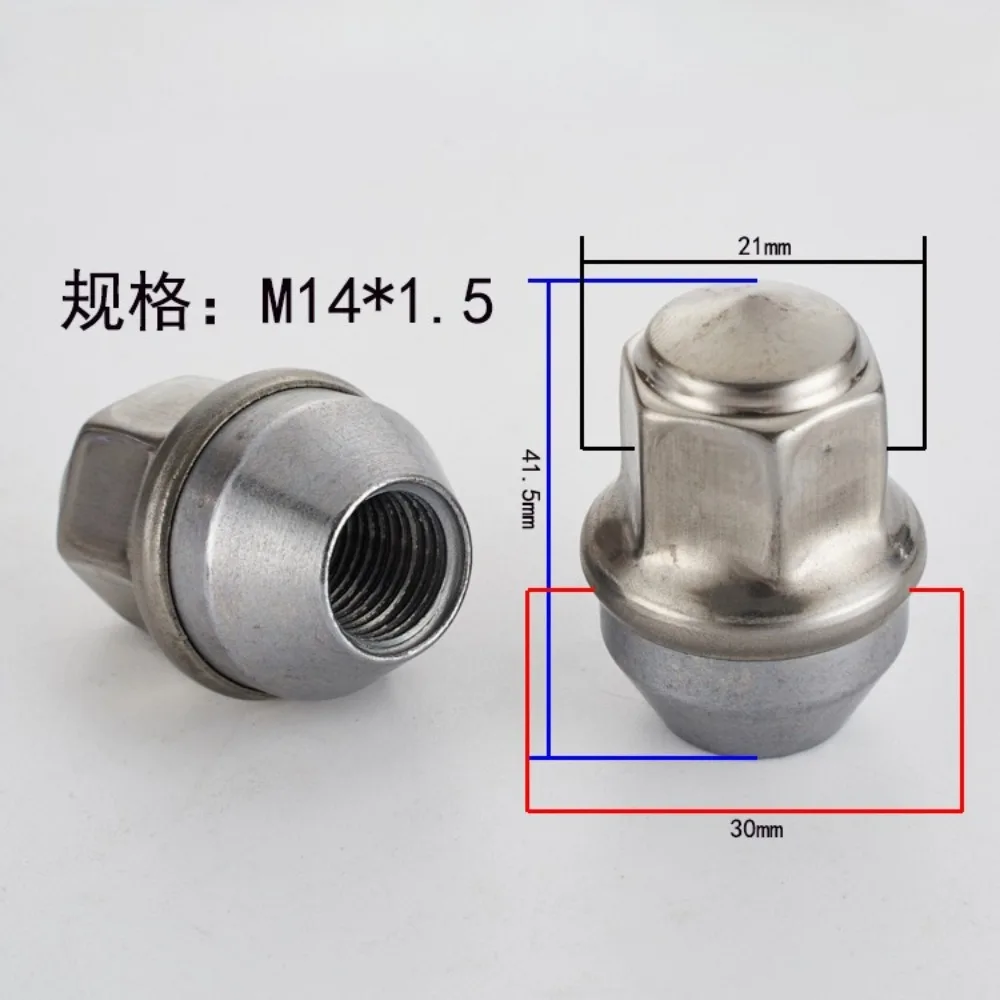 5 uds tuercas de rueda tornillos para Lincoln Ford Fucs M14x1,5 hexagonal 21mm de espesor 36/42mm - imagen 2