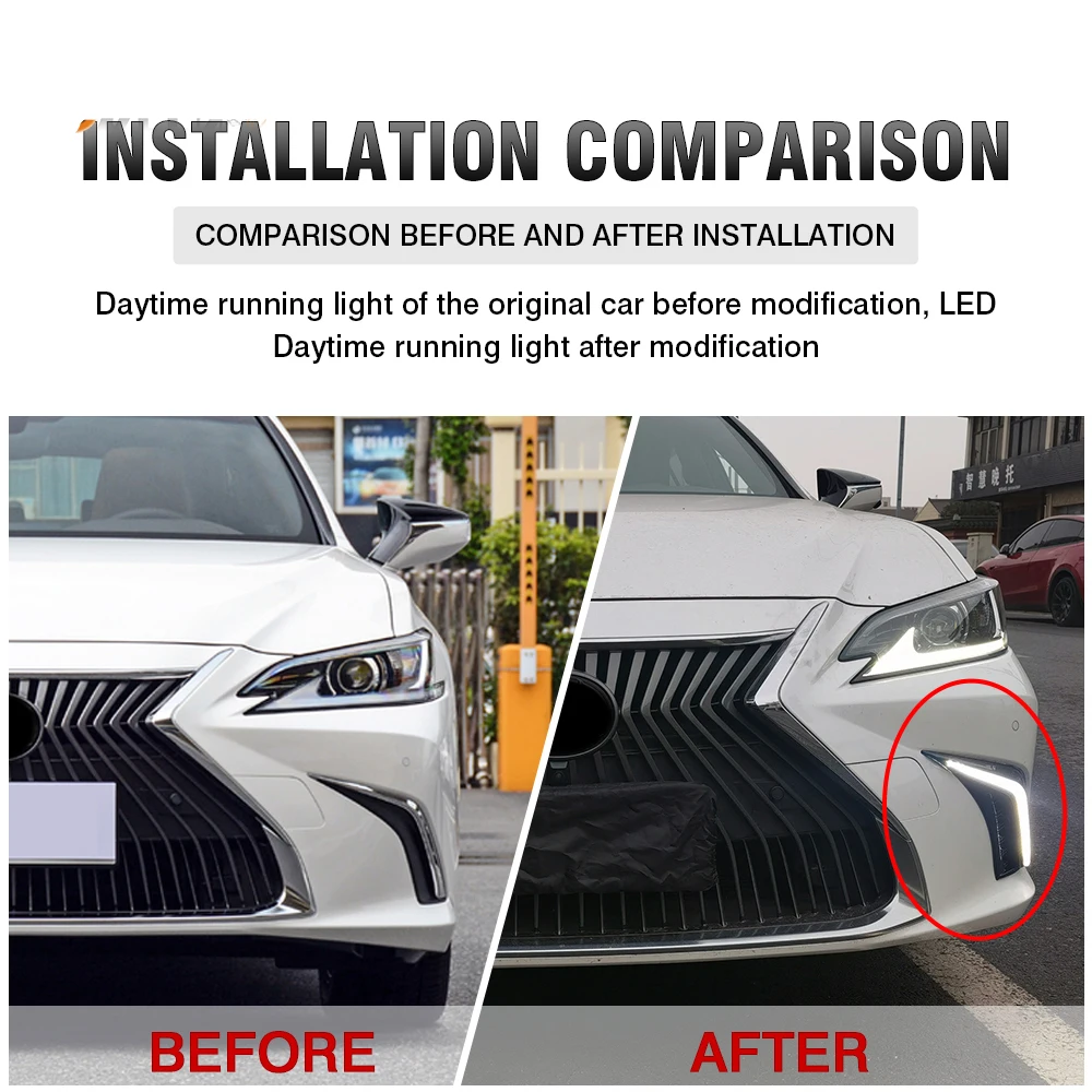 Luz DRL LED dinámica con intermitente para Lexus ES 2018-2022 - imagen 2