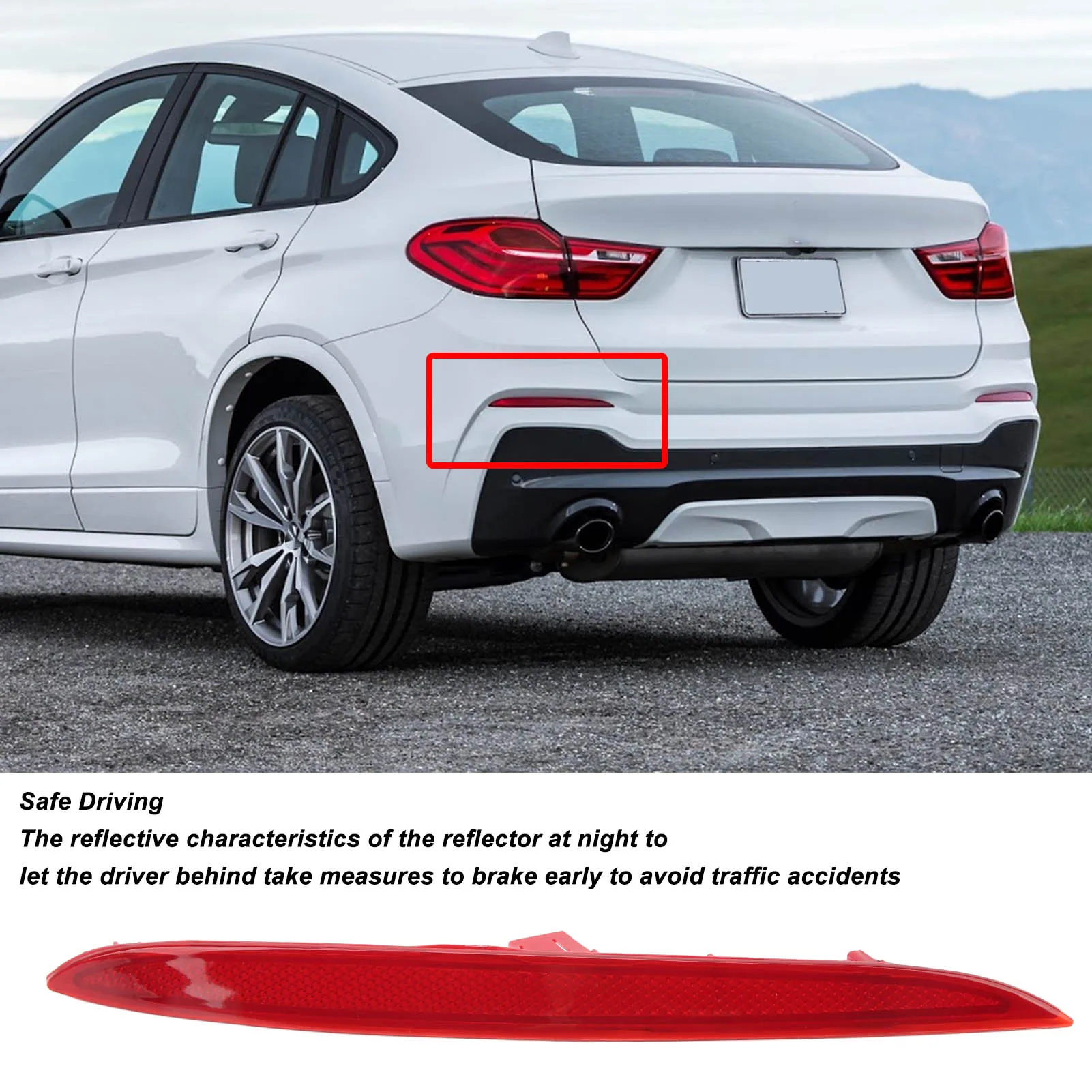 Luz reflector parachoques trasero BMW X4 F26 2014-2016 - imagen 4