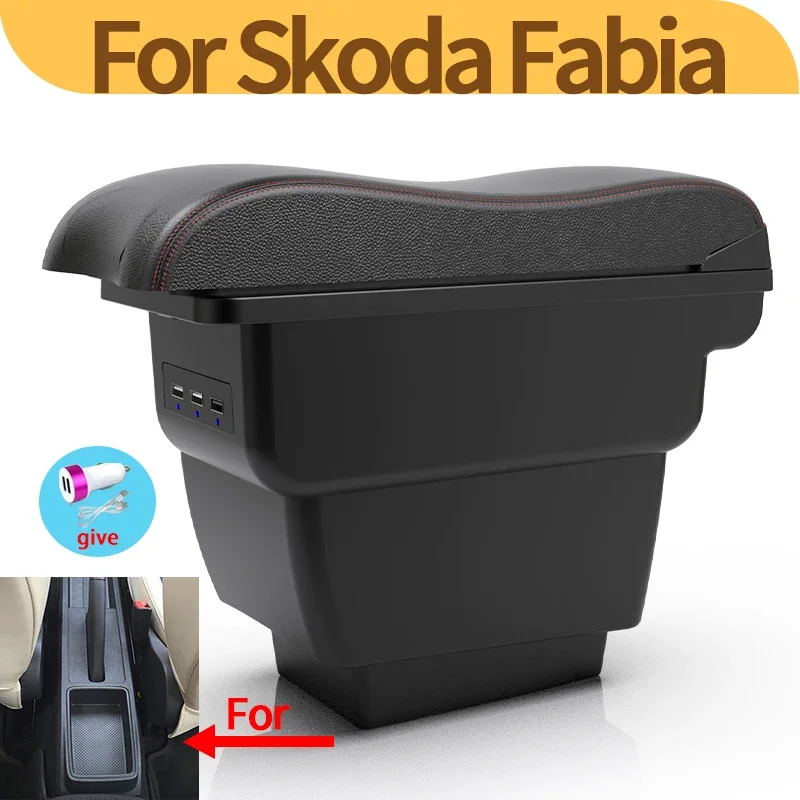 reposabrazos central Skoda Fabia 3 2015-2021 doble capa con USB