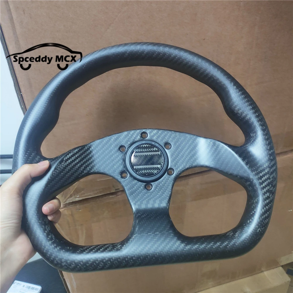 Volante de deriva JDM de carbono seco deportivo completo 100% de fibra de carbono Real en forma de D de 13 pulgadas 320mm - imagen 3