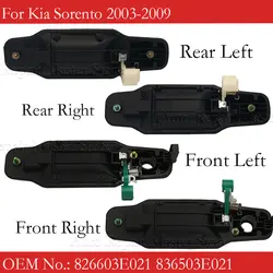 Manija puerta exterior Kia Sorento 2003-2009 ABS negra OEM 826503E021