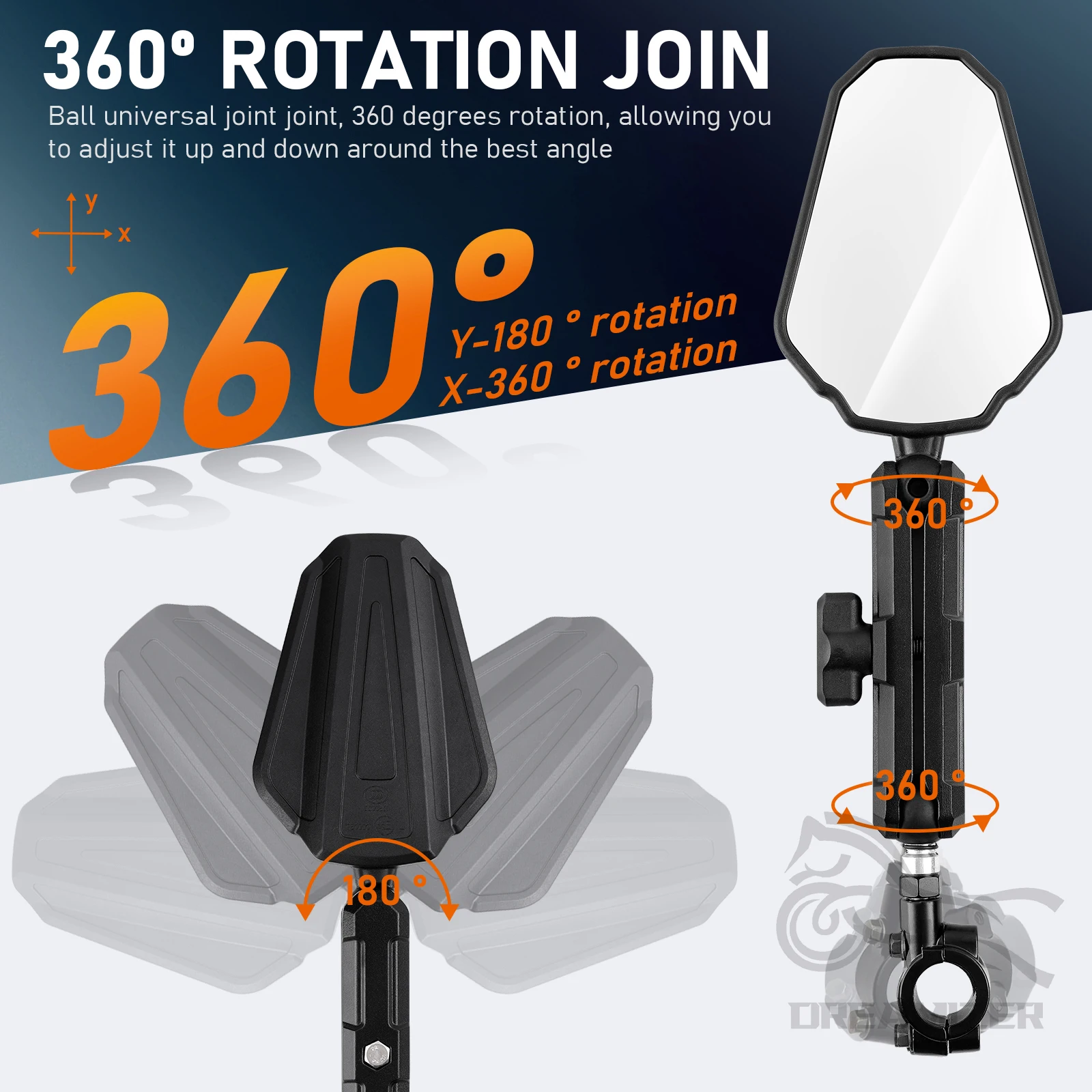 West Wind Espejo plegable KTM ADV 390 790 890 kit aventura - imagen 4