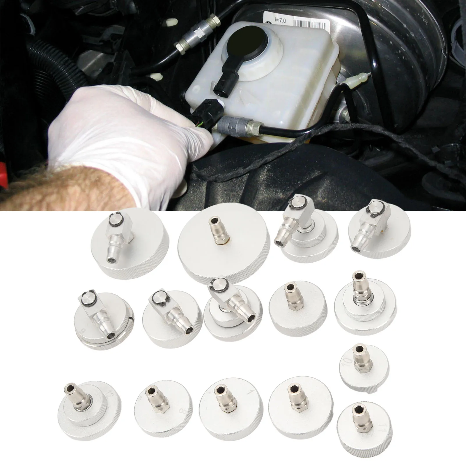 Adaptador purga frenos aluminio alta precisión - Universal para coche - imagen 3