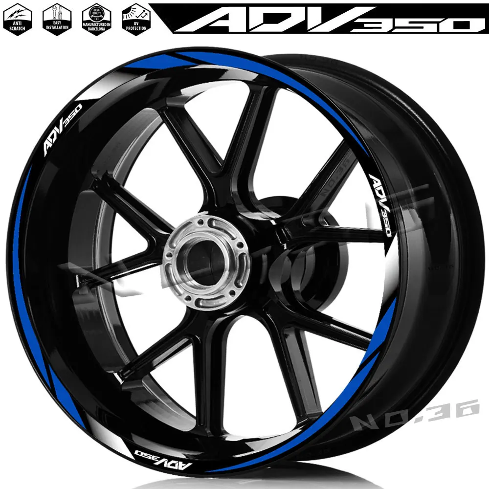 Pegatinas reflectantes llanta moto ADV 350 - imagen 2