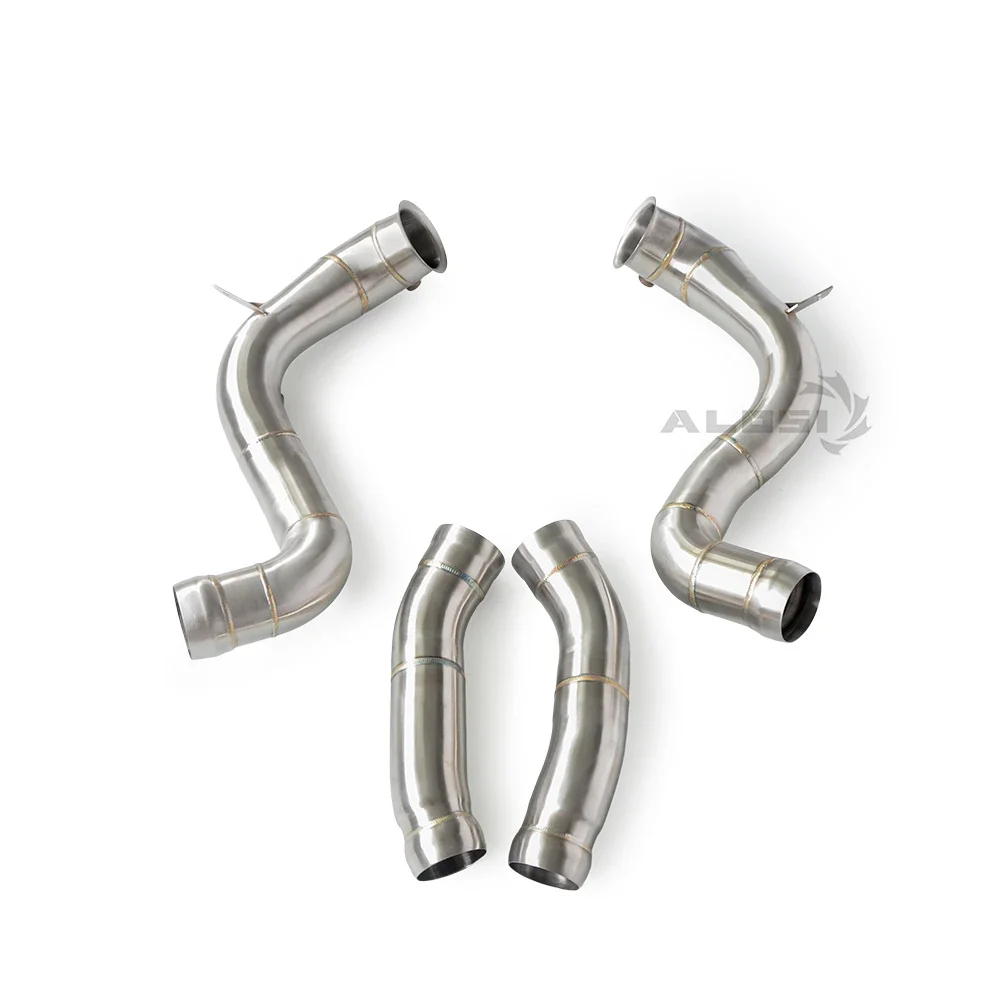Bajante escape alto flujo Mercedes C63 AMG W205 4.0T acero inoxidable - imagen 3