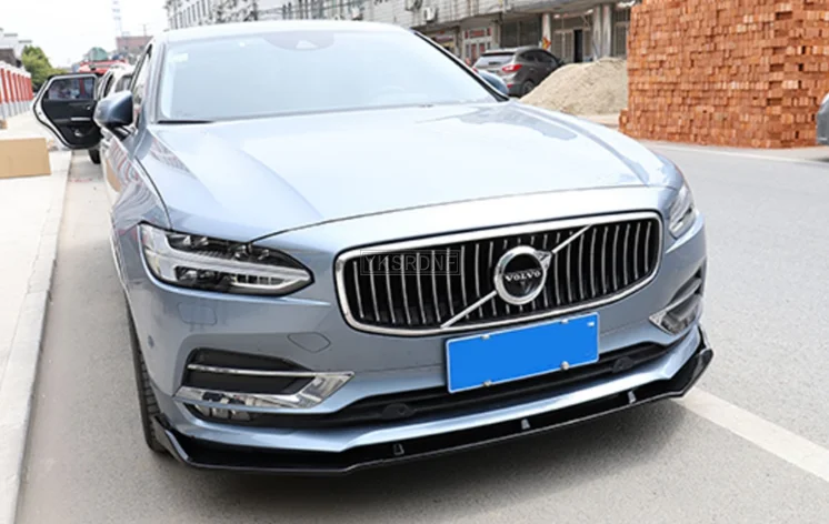 Protector de parachoques delantero para coche, alerón delantero de alta calidad, Material PP, 3 piezas, para Volvo S90, 2016, 2017, 2018, 2019 - imagen 4