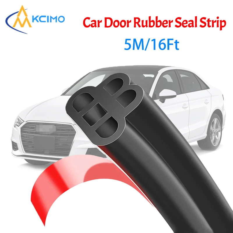 Burlete de goma para puerta coche – Tira selladora 2 capas, 5 m