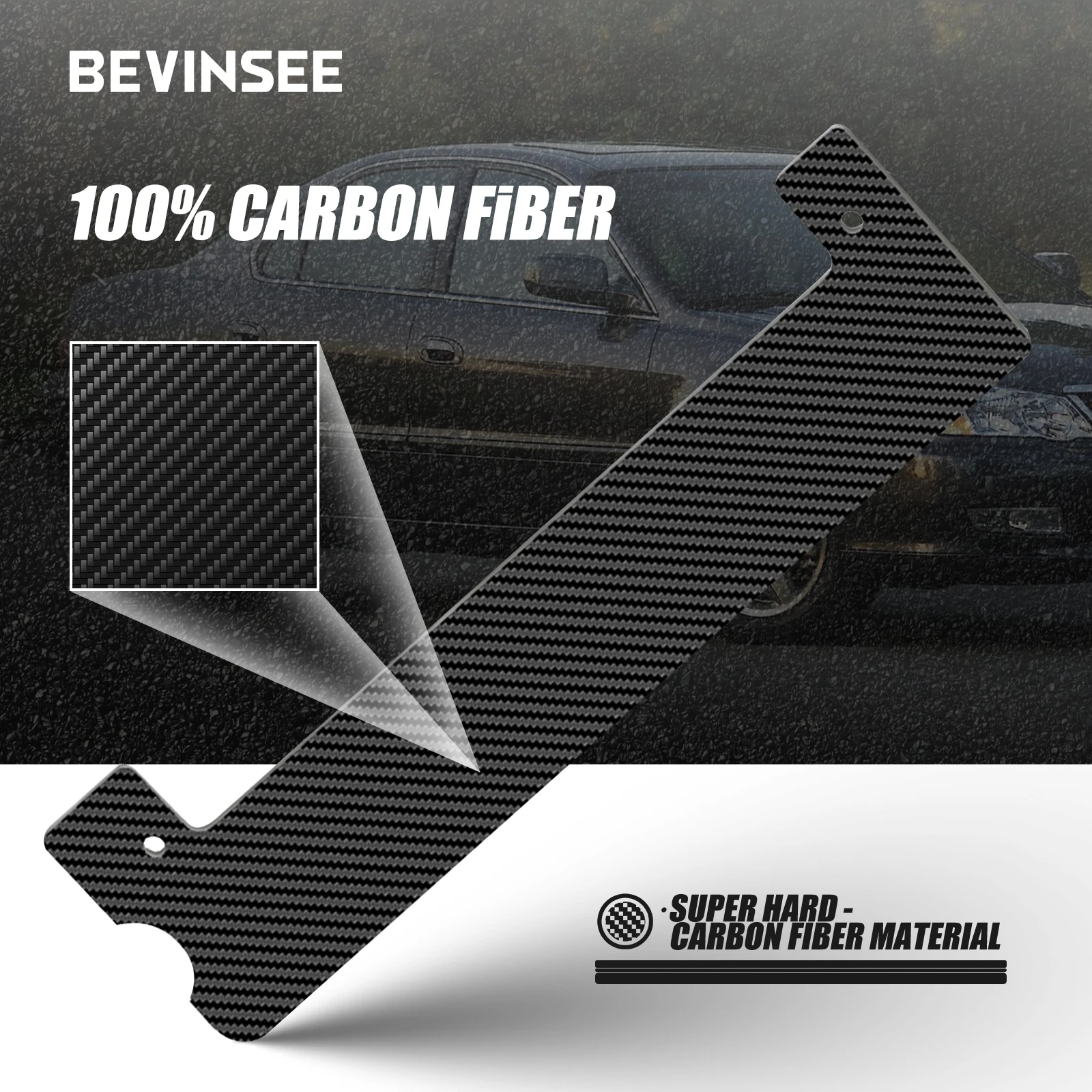 BEVINSEE Tapa de válvulas fibra de carbono Honda Civic K20 K24 - imagen 2