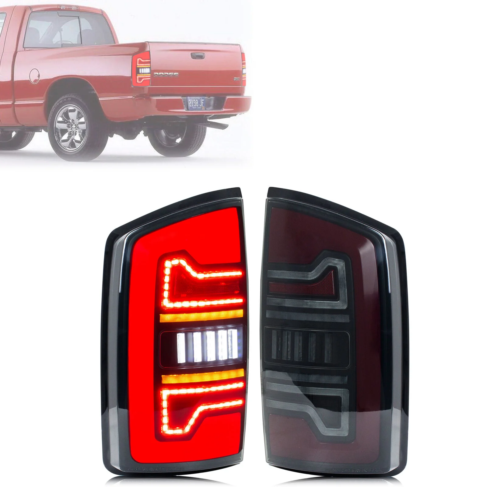 Pilotos traseros LED secuenciales Dodge Ram 1500-3500 (2002-2005)