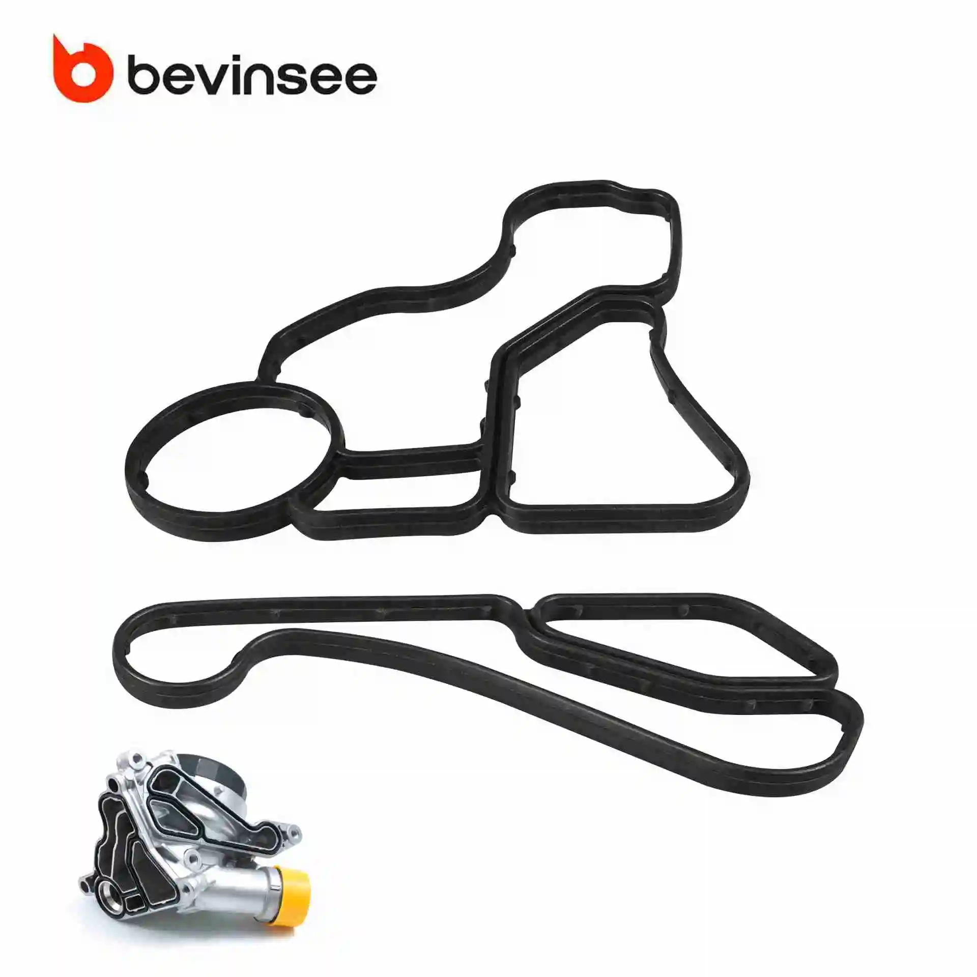 BEVINSEE Juntas de carcasa del filtro y enfriador de aceite BMW N54/N55