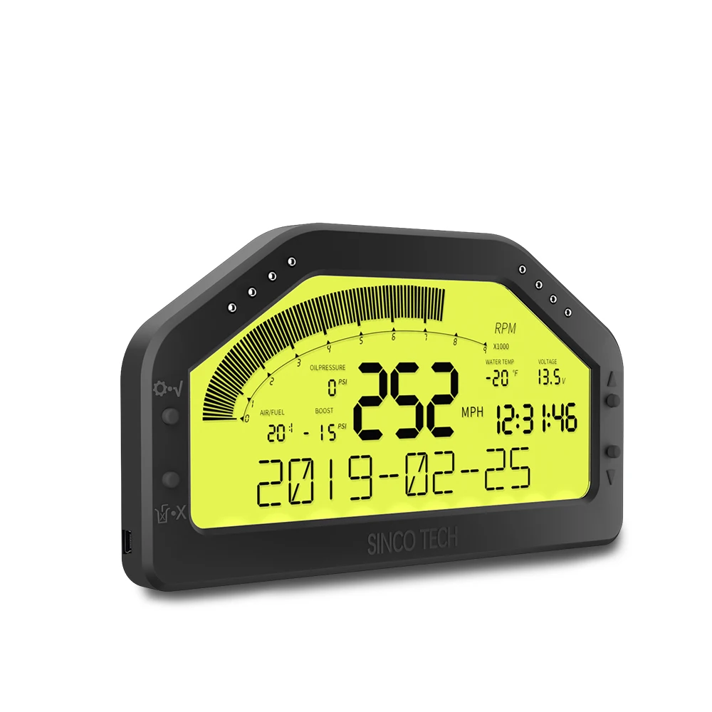 Tacómetro digital DO904 9 en 1 LED LCD multifunción para coche - imagen 2