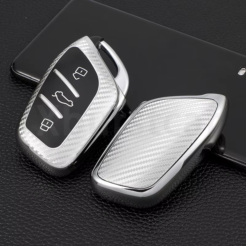 Funda para llave MG ZS/HS y Roewe RX5/RX8, TPU efecto carbono - imagen 5